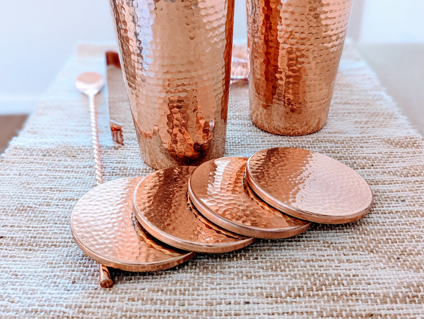 Pure Copper & Brass Coasters Set of 4