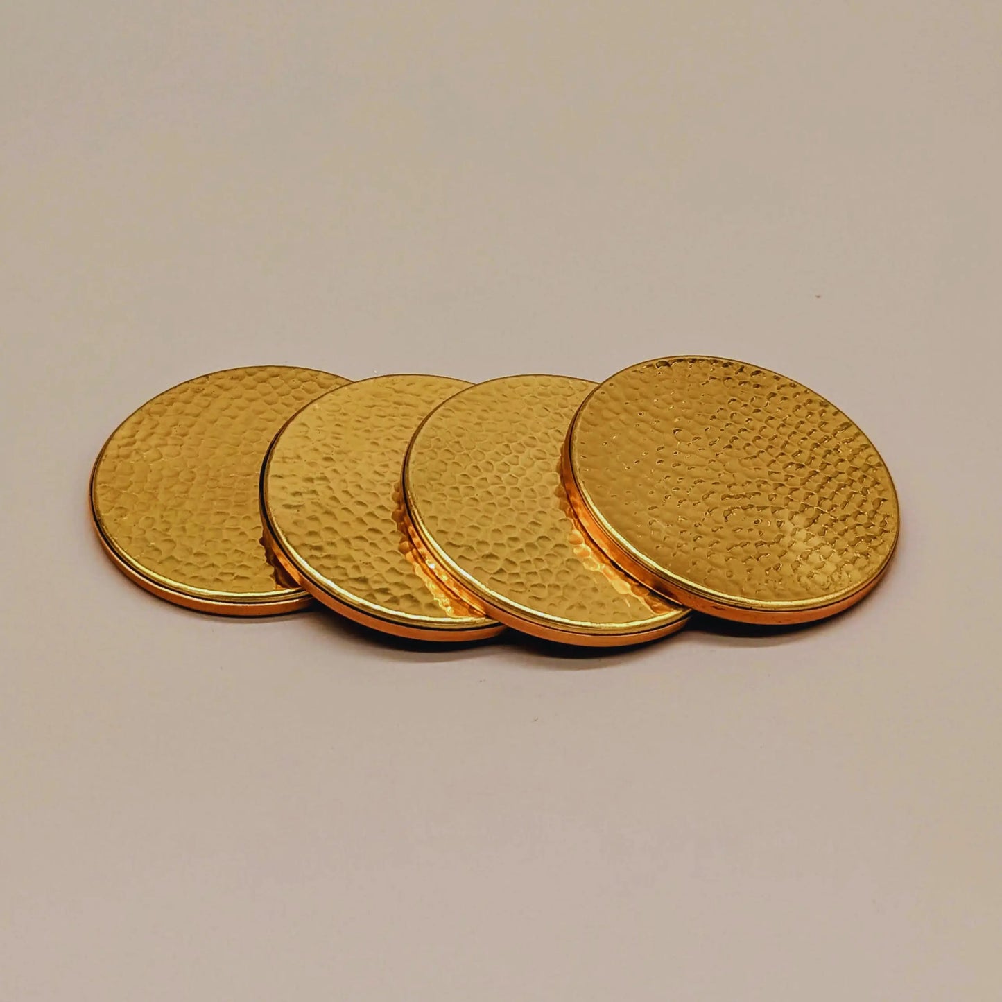 Pure Copper & Brass Coasters Set of 4 Tara Handicraft