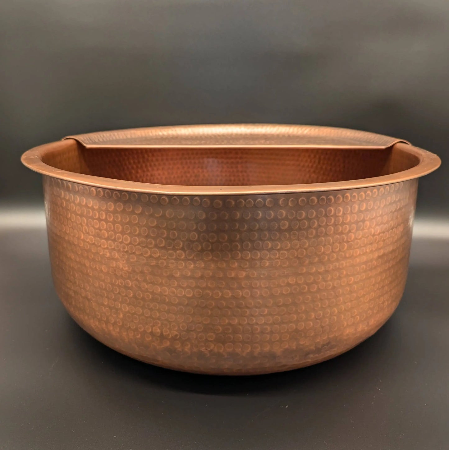Pure Copper Hammered Pedicure Bowl With Footrest Tara Handicraft
